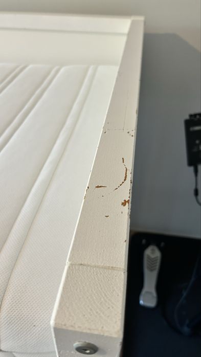 Dwustronne łóżko piętrowe IKEA KURA pomalowana na bialo