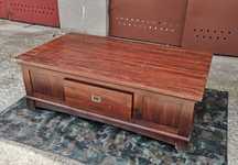 Stolik kawowy z litego drewna (styl kolonialny) 140 × 80 × 45