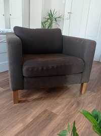 Ikea Karlstad fotel brązowy