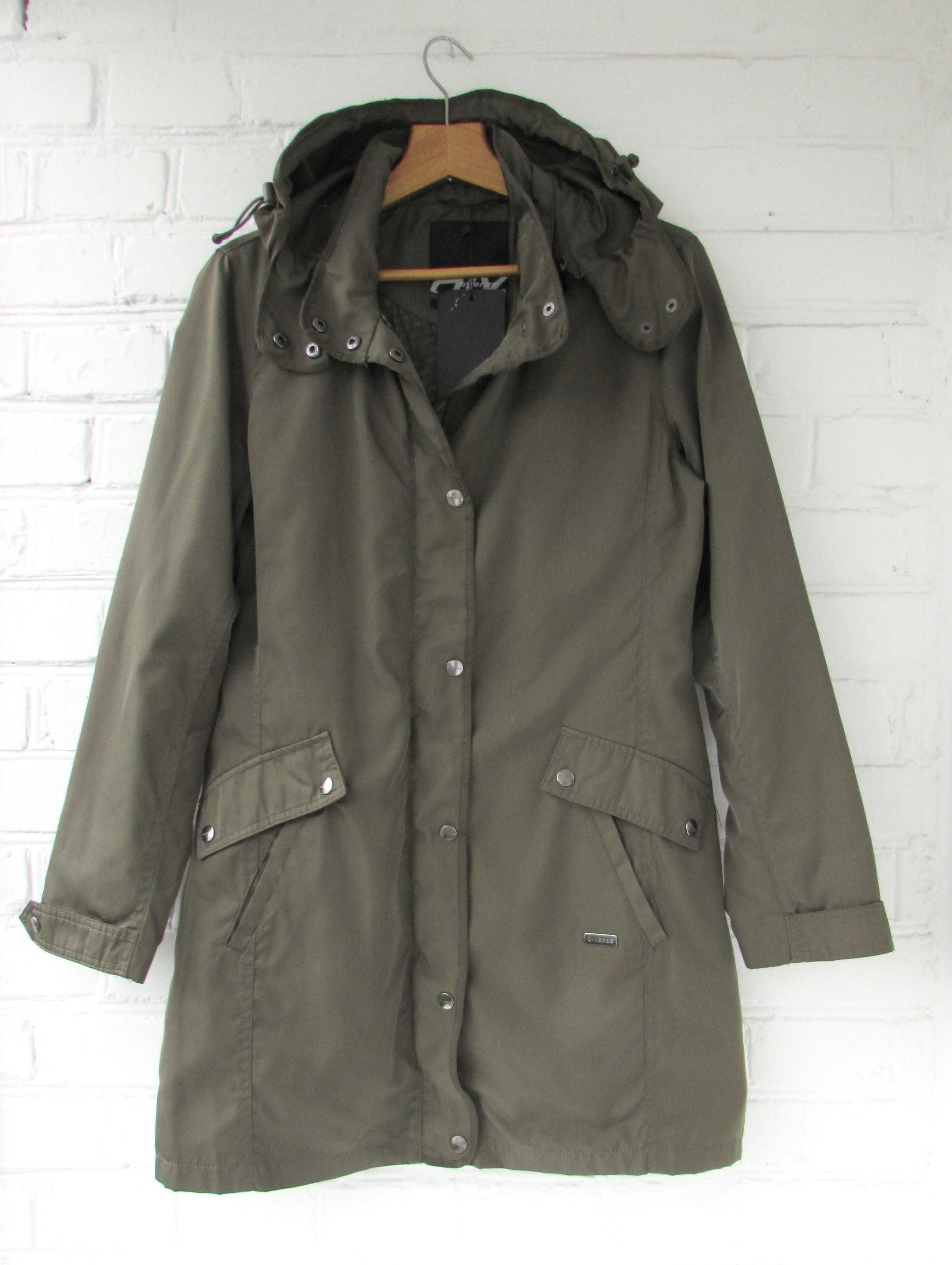 Diverse nowa dłuższa kurtka parka khaki r. L