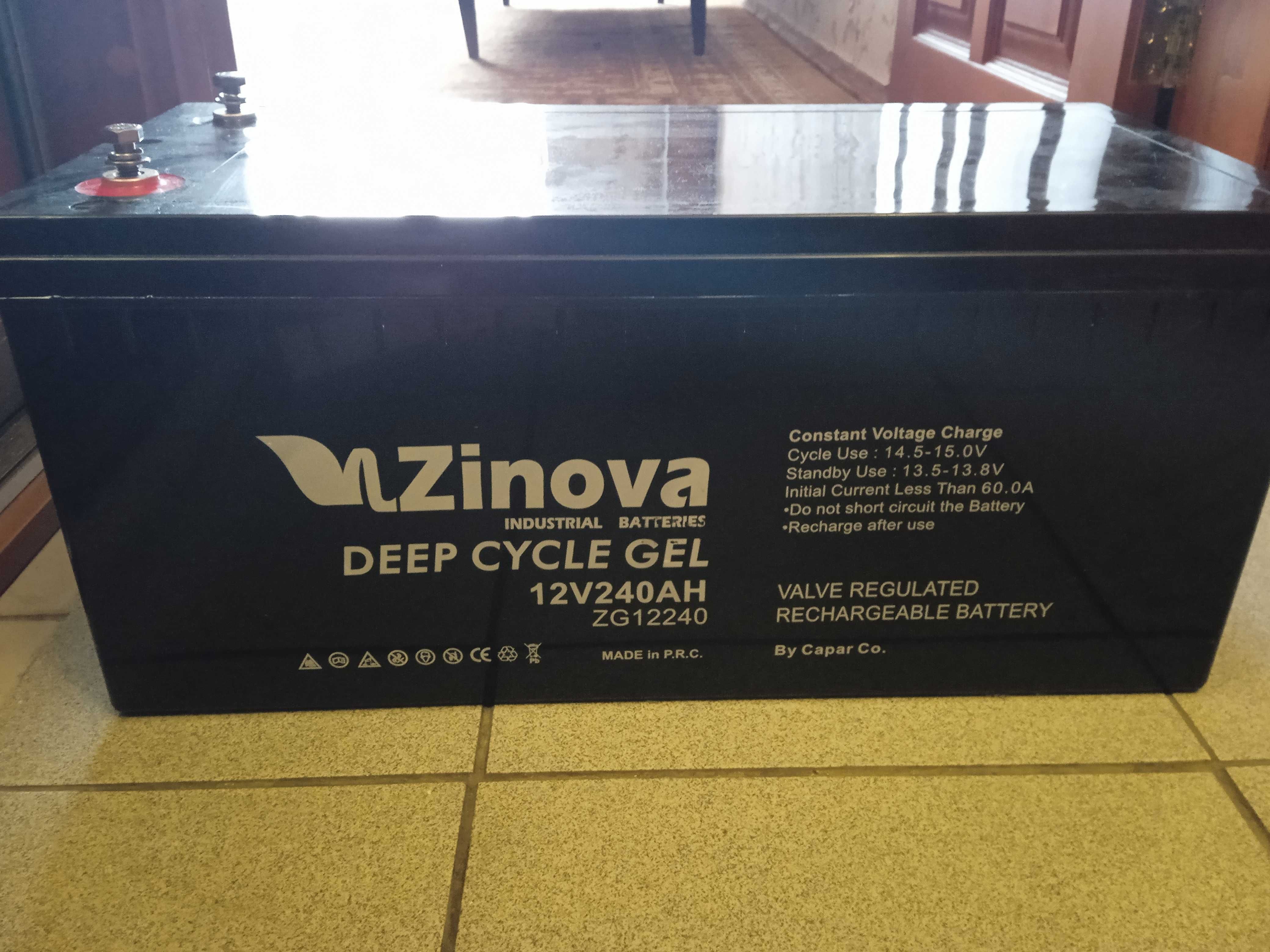 Аккумулятор Zinova Deep Cycle Gel 240Ah + Инвертор