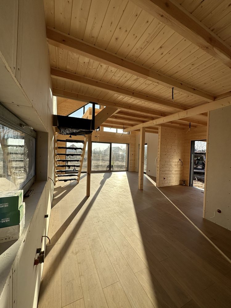 Nowoczesna Stodola / 105m2 (70m2 zabudowy na zgloszenie) Dom drewniany