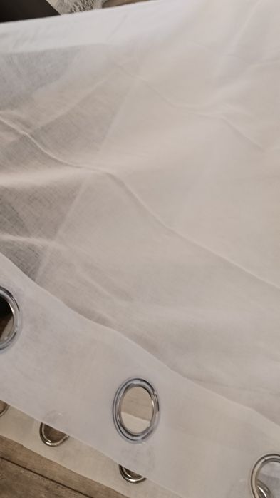 Firanka duża biała gładka