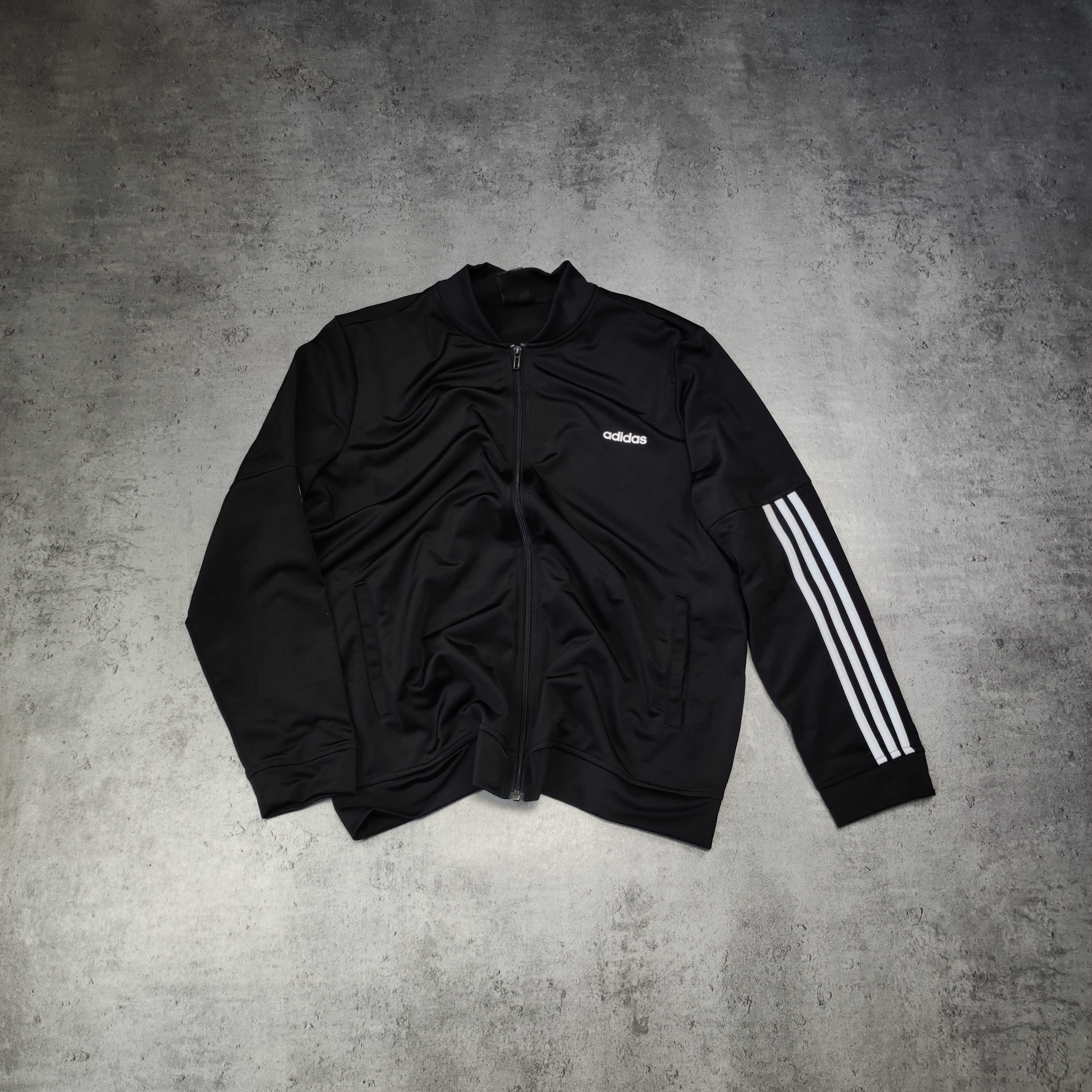 MĘSKA Bluza bez Kaptura Rozpinana Sportowa Bomberka Adidas PREMIUM