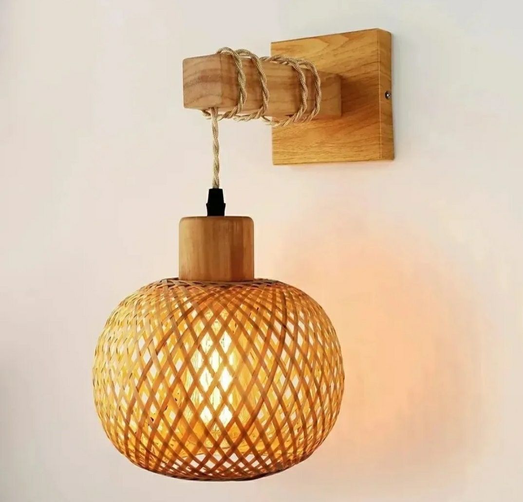 Lampa żyrandol Boho bambus
