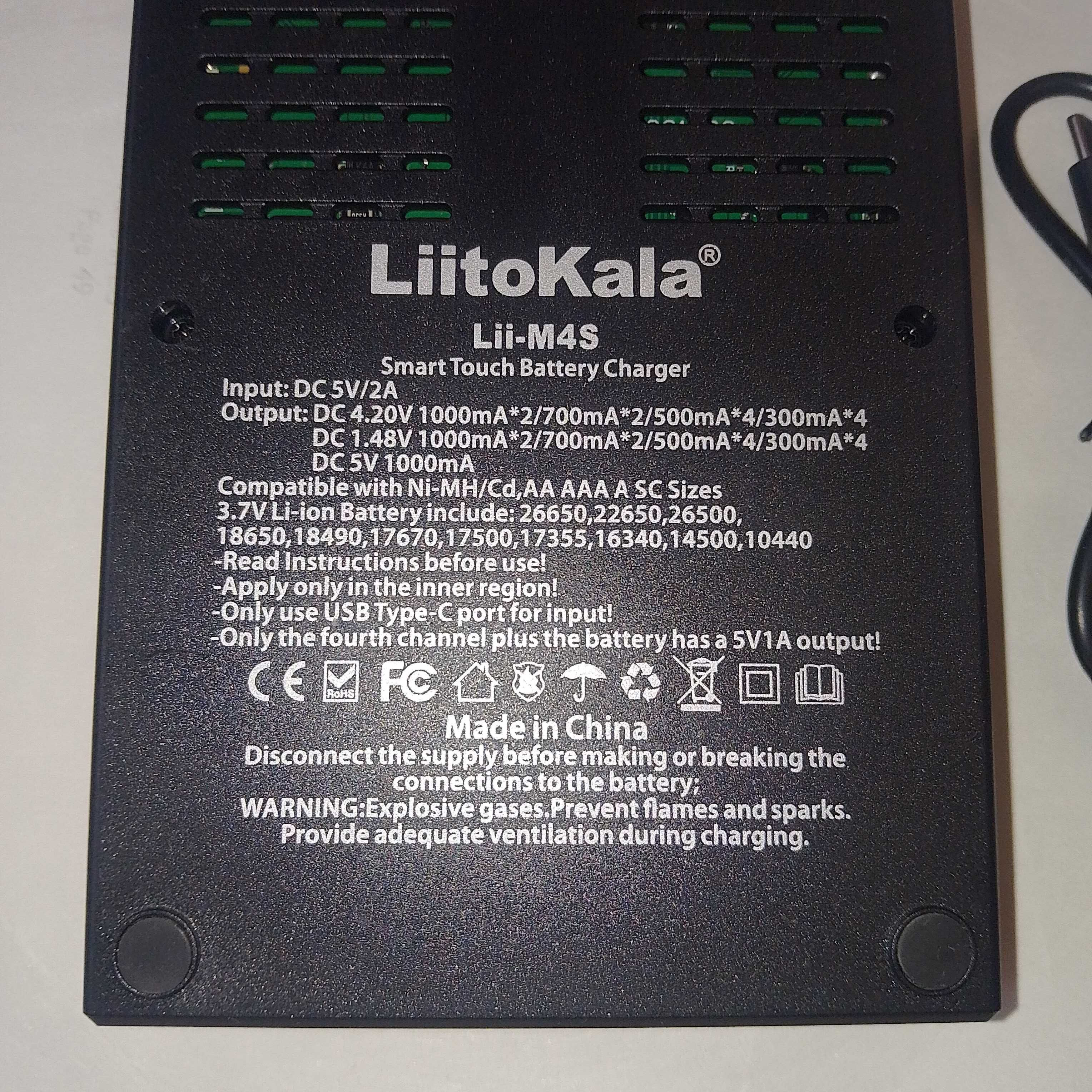 Зарядка акумулятора Litokala Lii M4s (Ni-MN/CD, Li-on.