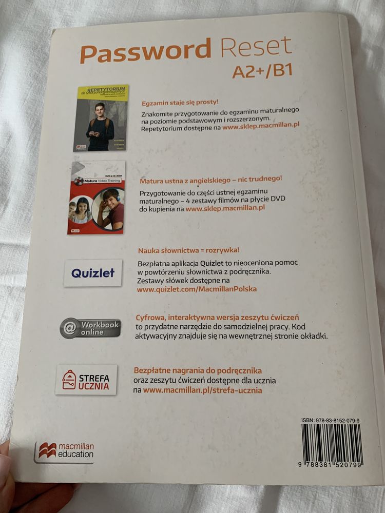 Password Reset A2+/B1 WB macmillan work book cwieczenia