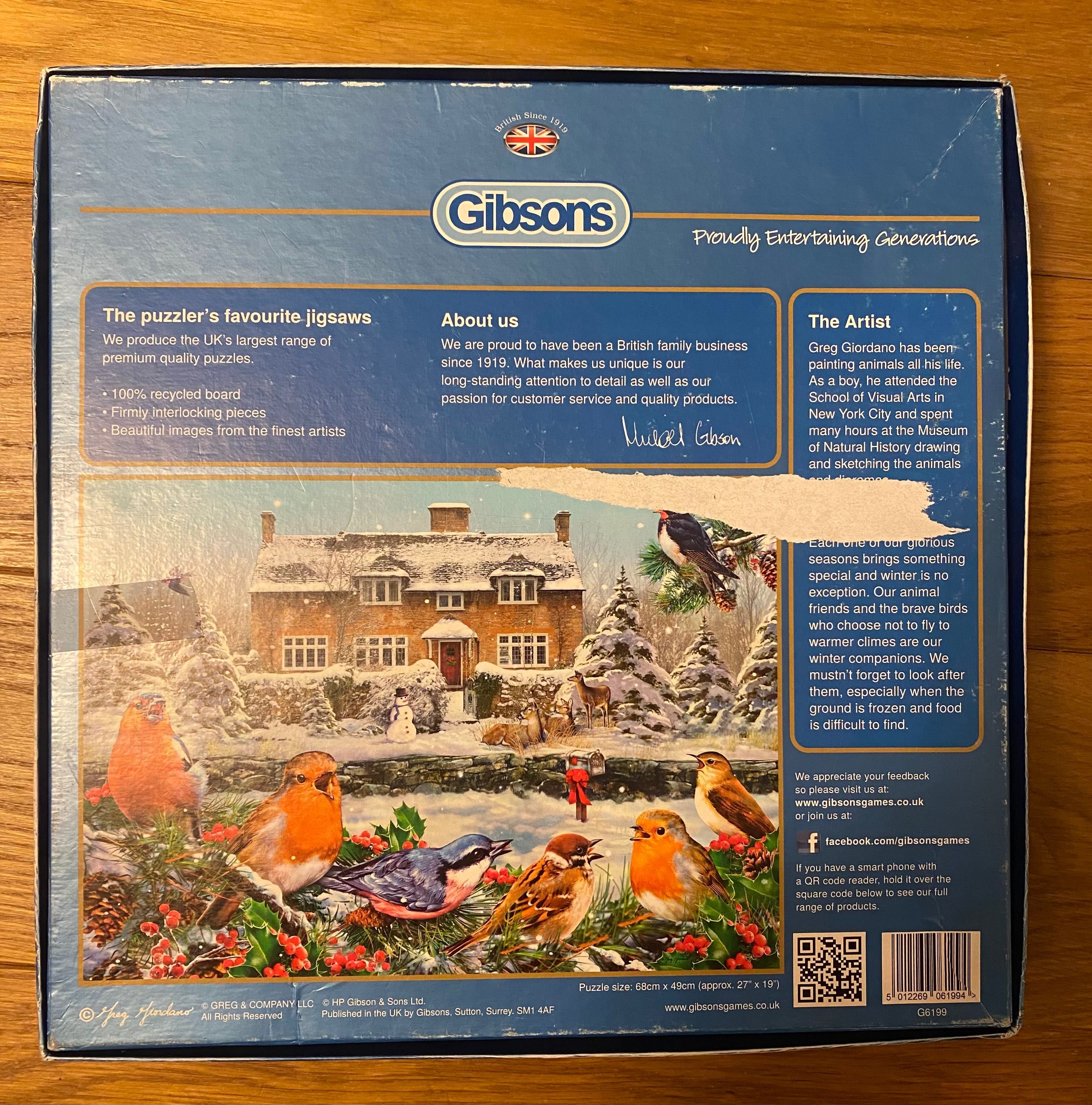 Puzzle Gibsons 1000 A Winter Song zimowa piosenka