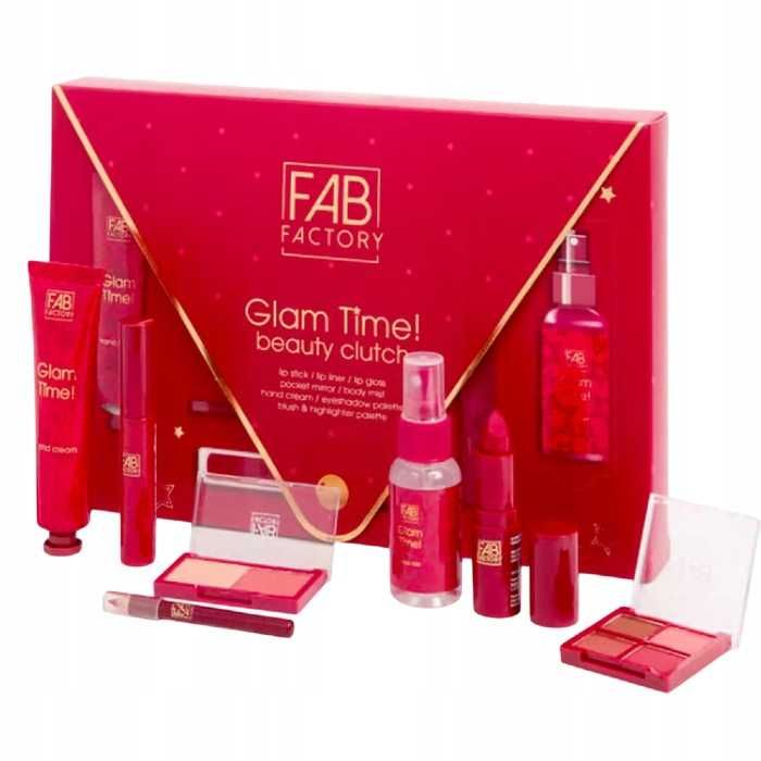 FAB FACTORY Glam Time Zestaw do makijażu  prezent dla kobiety 8 szt