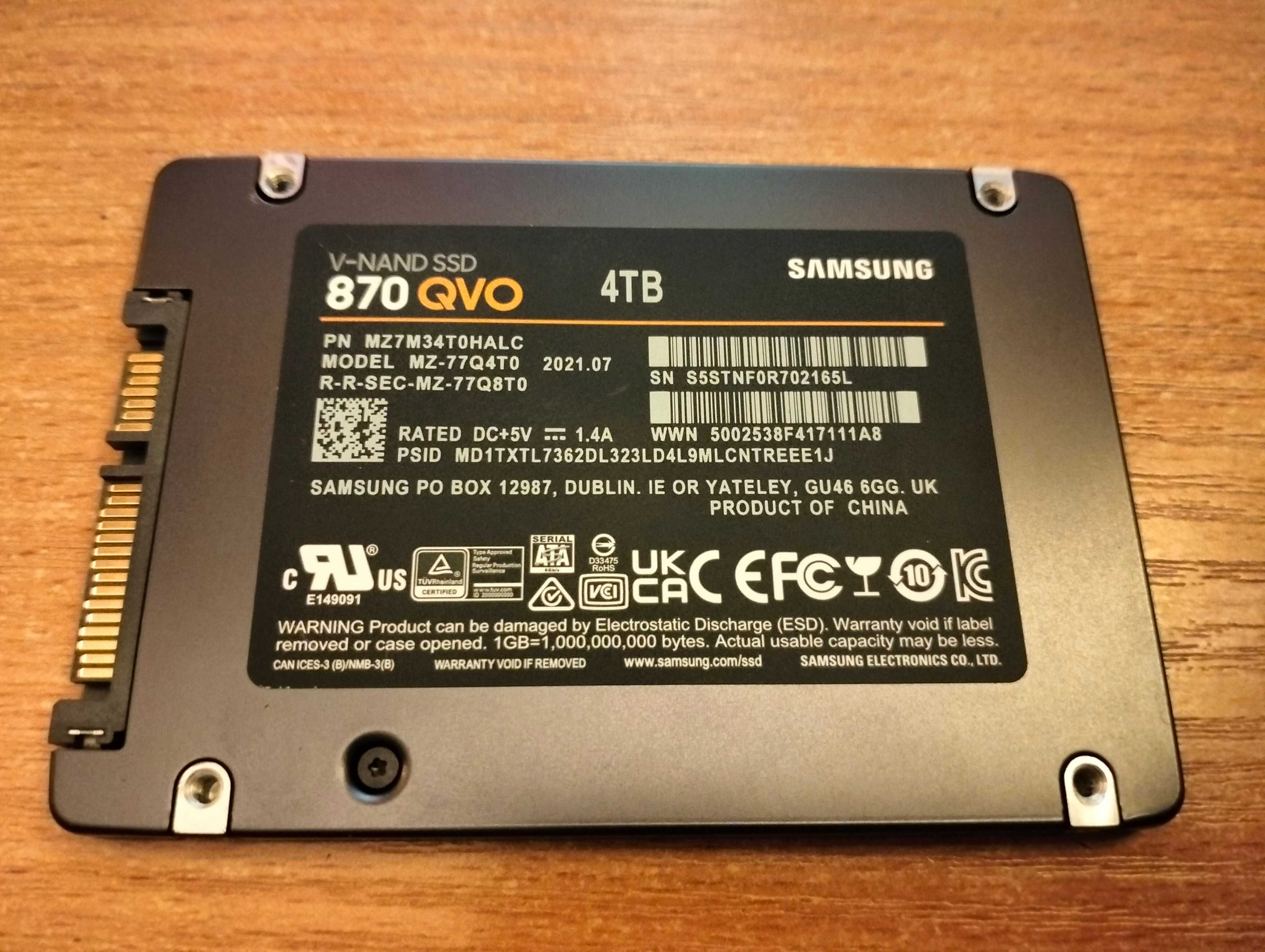Dysk zewnętrzny SSD Samsung 870 QVO 4 TB 2.5 4tb