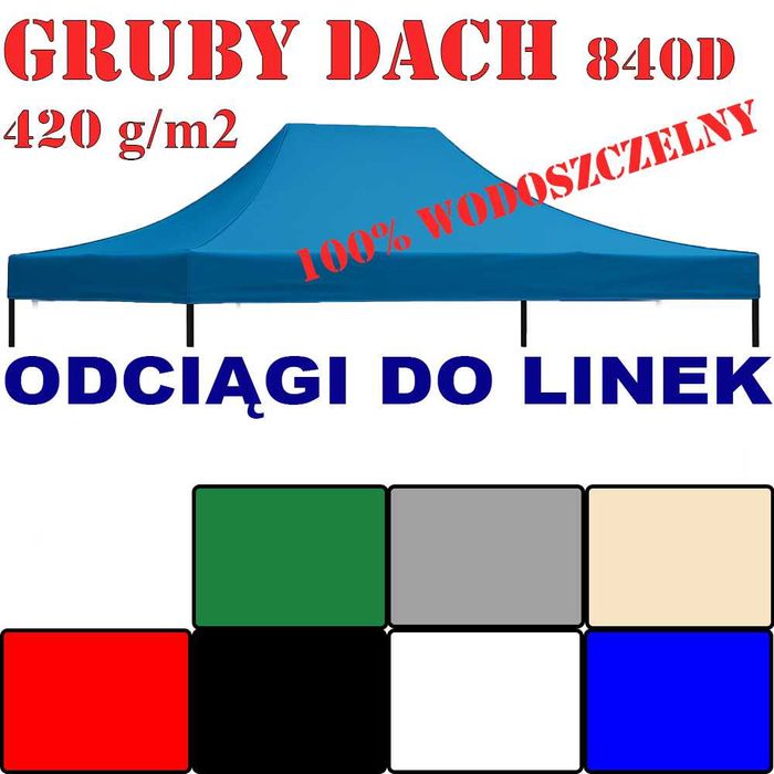 3x4,5 DACH WODOODPORNY pokrowiec NAMIOTU handlowego pawilon Expresowy
