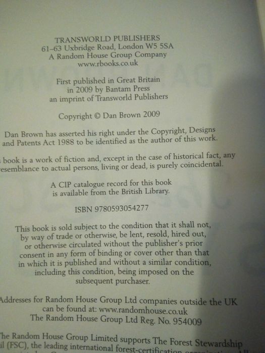 Obra original The Lost Symbol -Dan BROWN (Capa dura Novo!