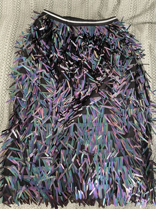 Юбка С блестками, размер М, до колен