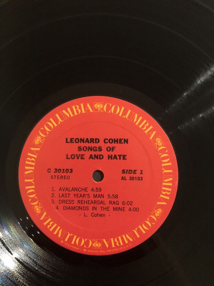 leonard cohen songs of love and hate USA EX