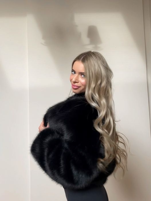 Трендова шубка як Zara, еко шубка, чорна шубка Zara