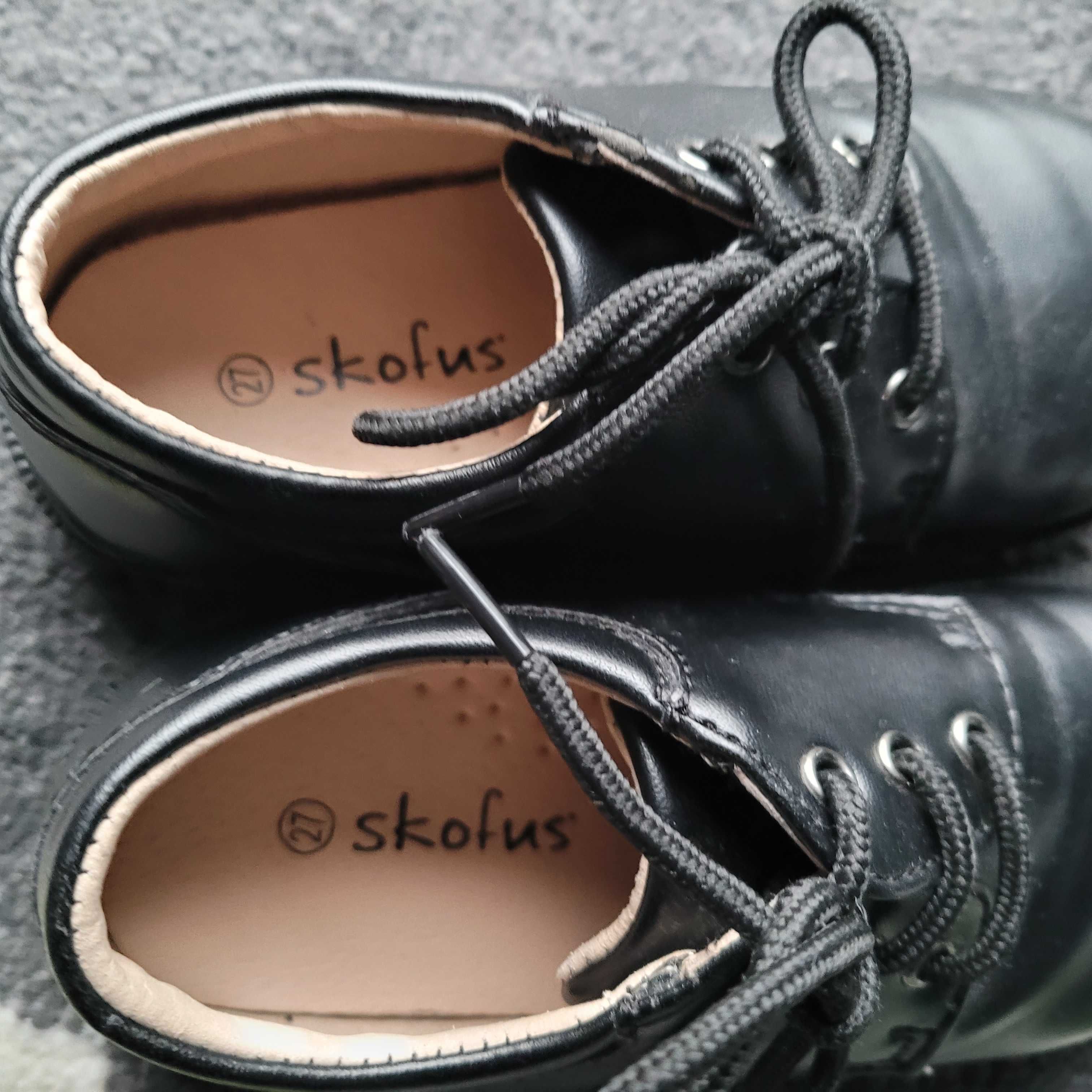 scandi buty skóra wizytowe chłopiec unisex komunia  czarne eleganckie