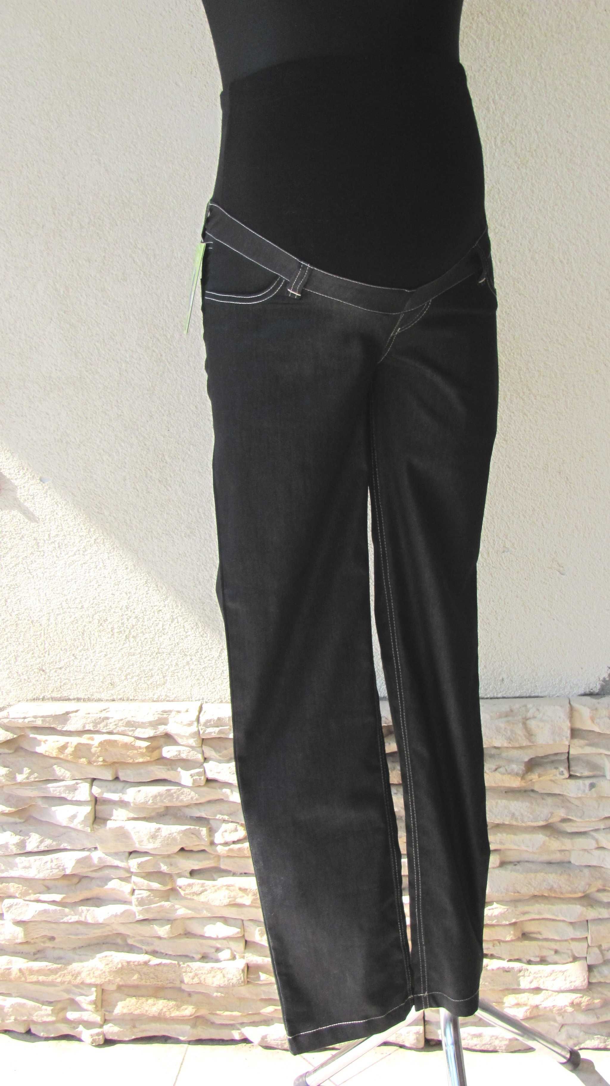 QBA spodnie ciążowe jeans S grafit stalowe czarne nowe z metką