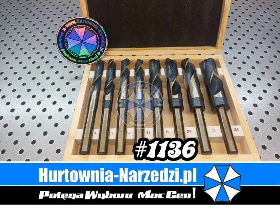 Zestaw Wierteł Kobaltowych 14-25,5mm 8-el wiertła kobaltowe