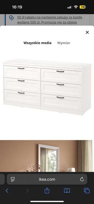 Meble ikea komplet komoda i szafa