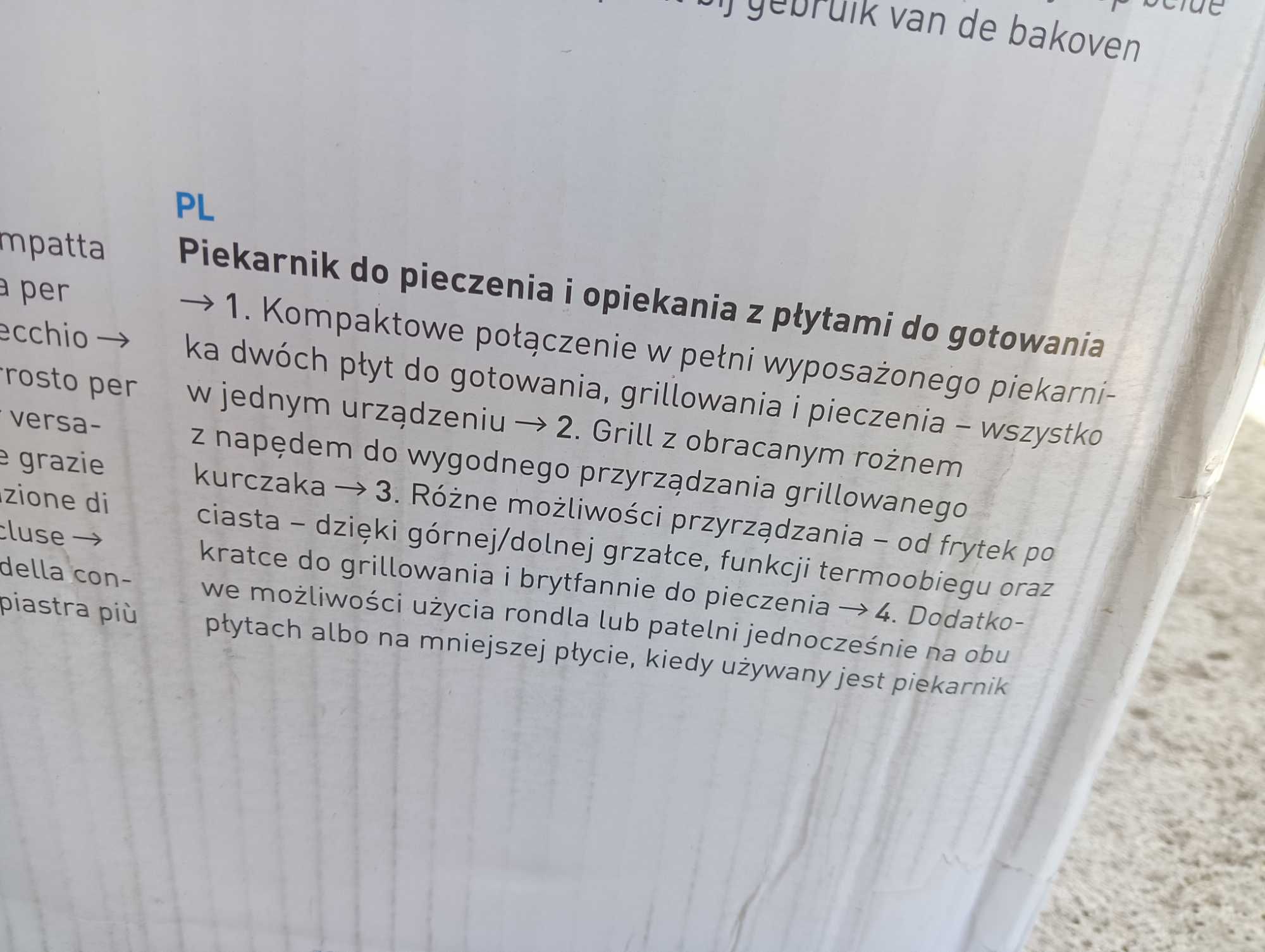 Piekarnik do pieczenia i opiekania