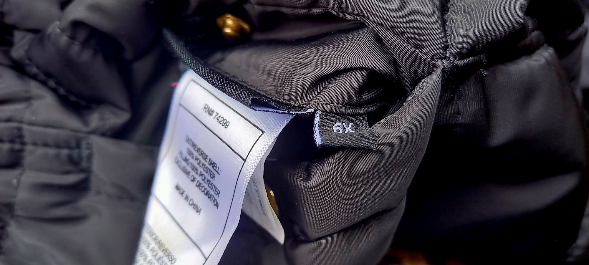 DKNY Donna Karan New York, dwustronna kurtka dziewczęca, roz. 116cm