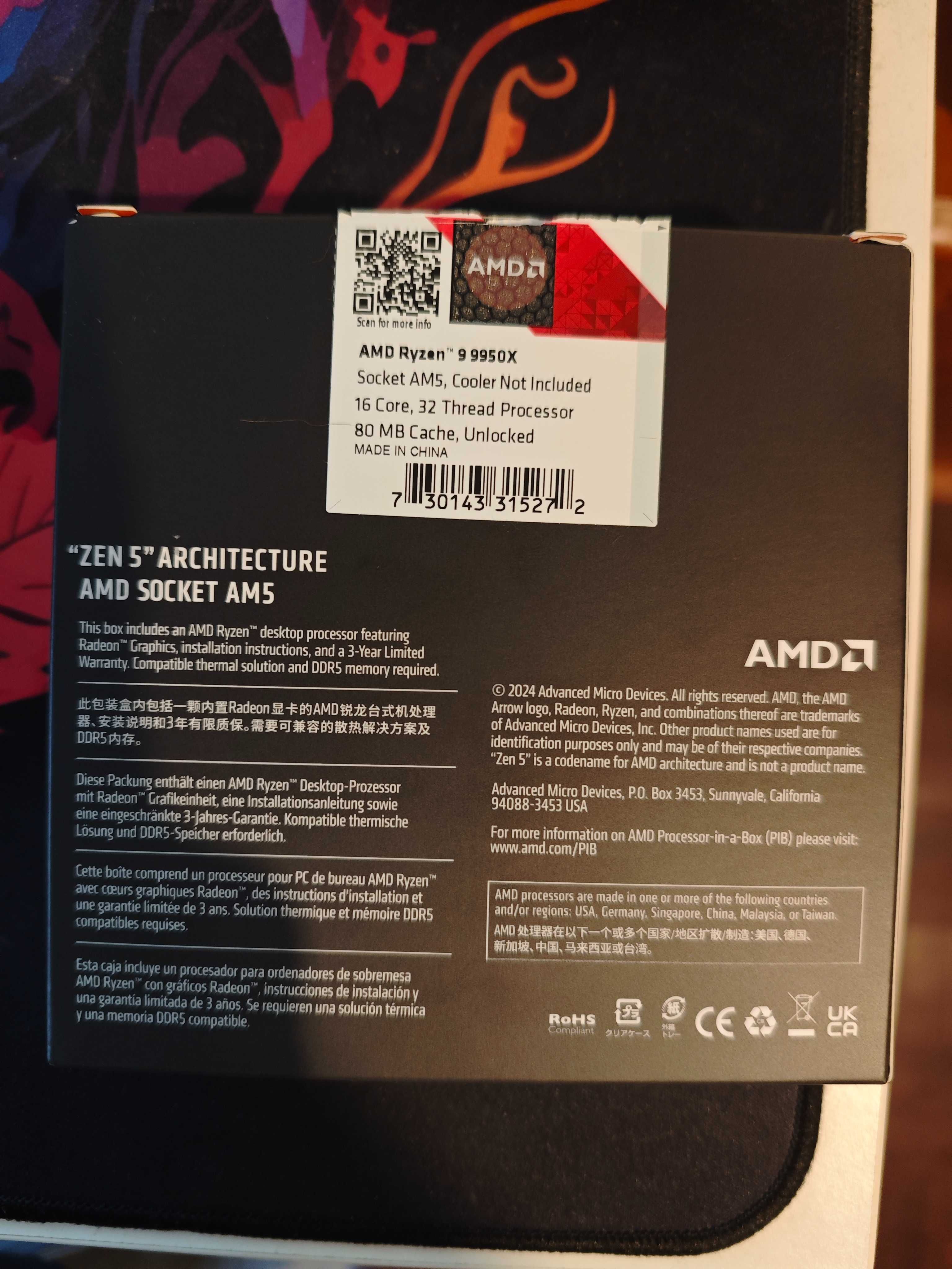 Processador AMD Ryzen 9 9950x AM5 16c/32t c/ Garantia