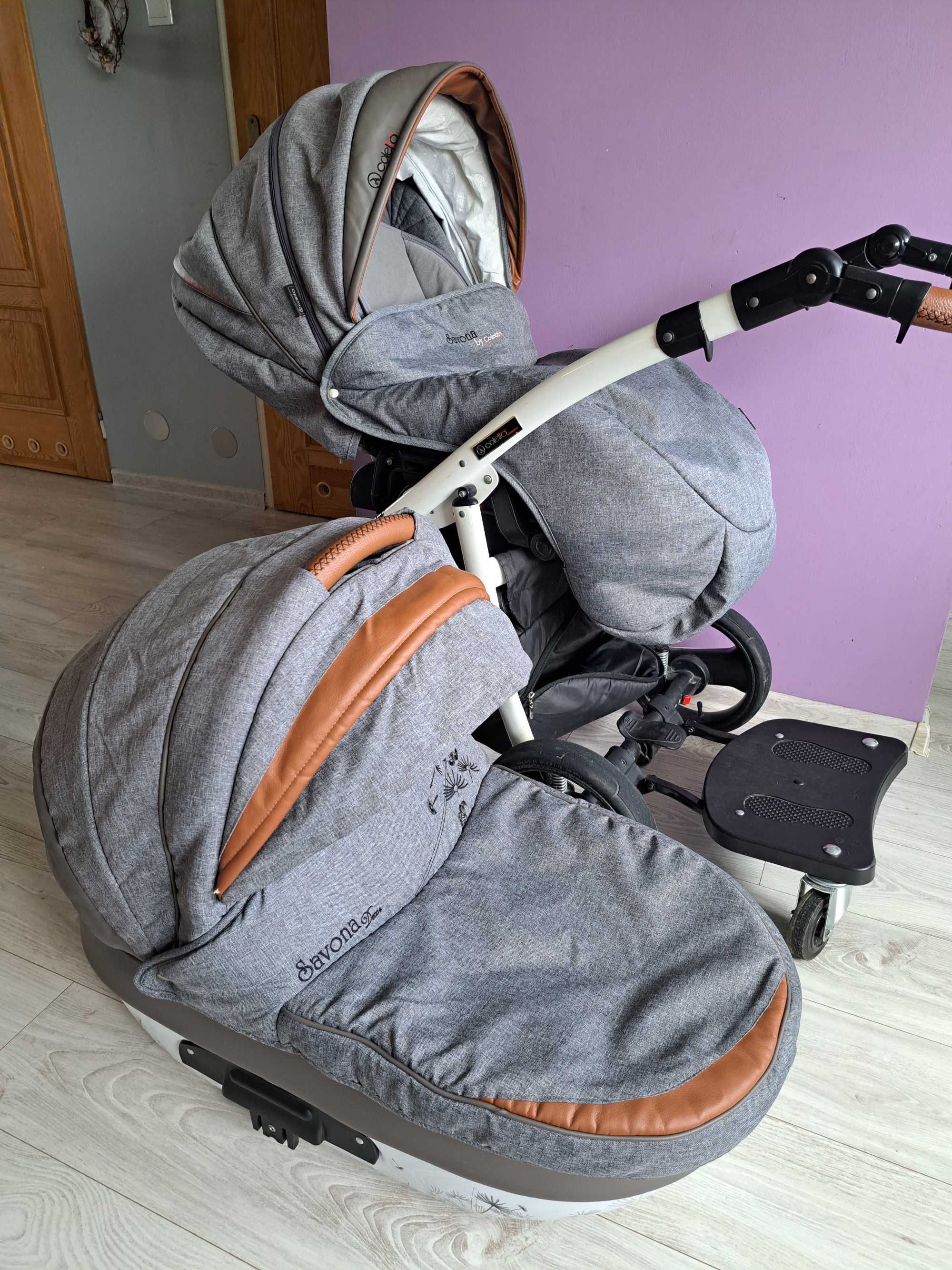 Wózek Coletto, 2 in 1 z dostawką