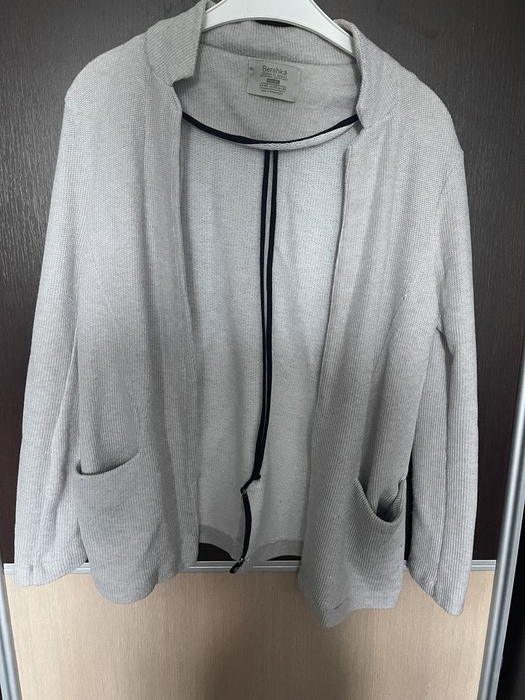 Sweter kardigan siwy Bershka XS