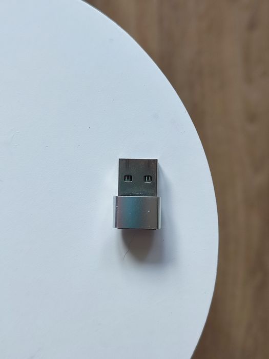 Przejściówka USB na USB-C, srebrna