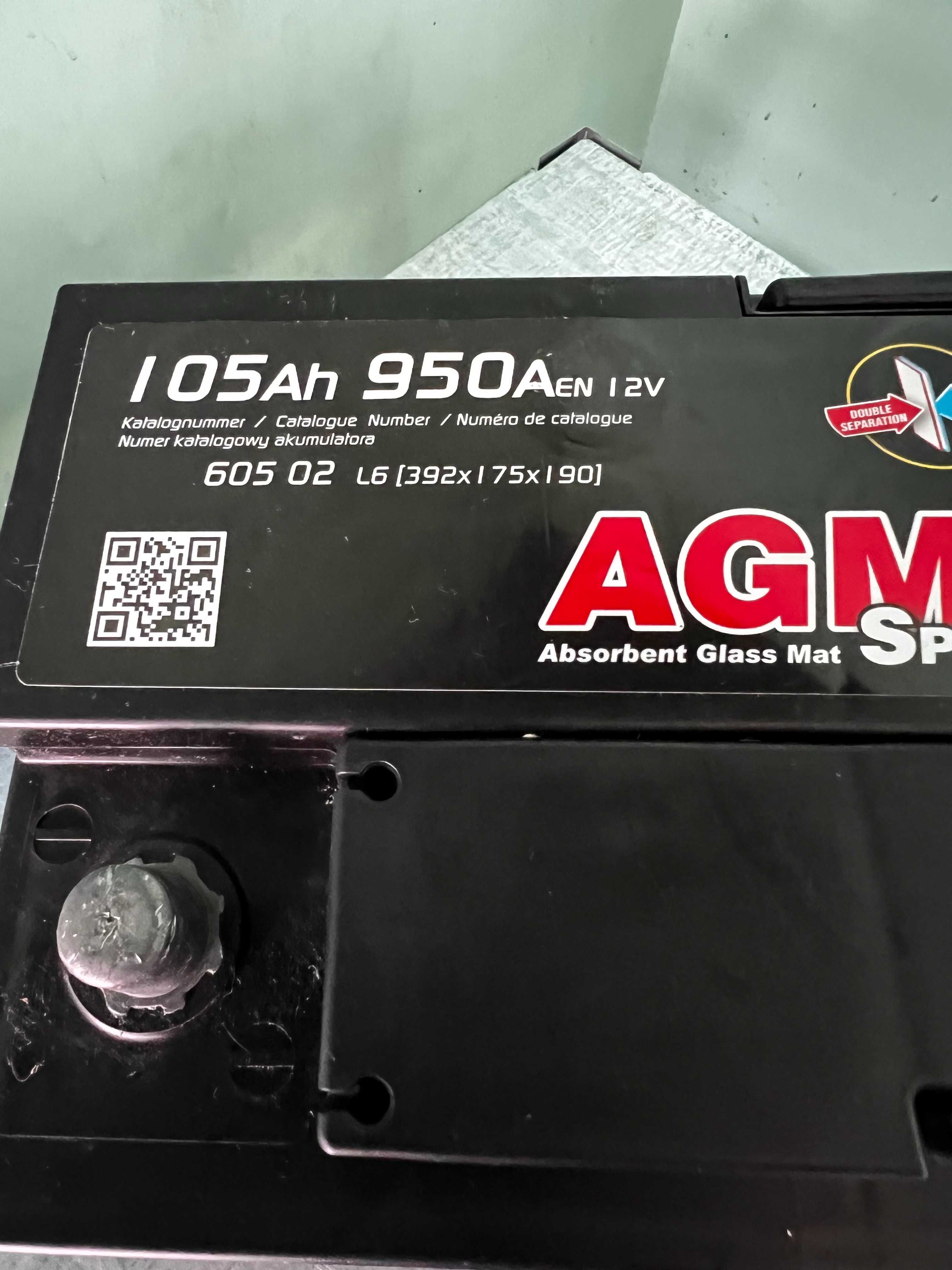 Аккумулятор AGM 105Ah 950AEN 12V не використовувався свій новий