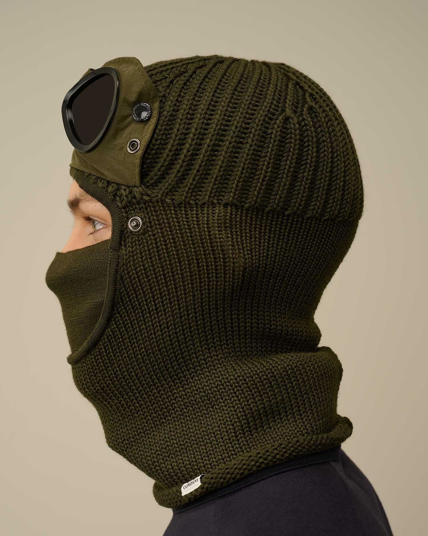 Балаклава C.P. Company Extra Fine Merino Wool Goggle Balaclava Ivy Gre
