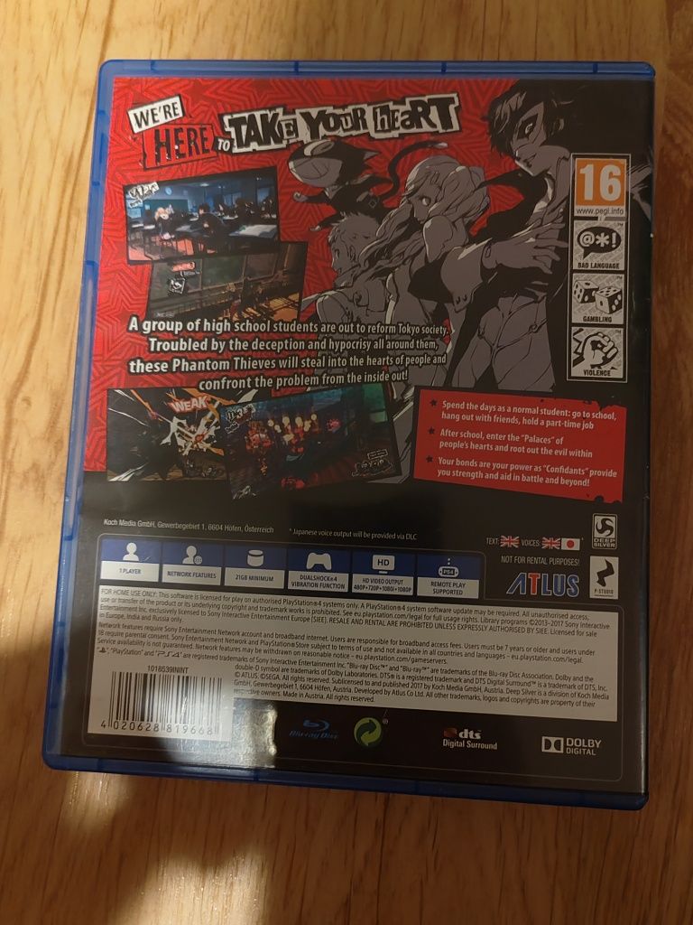 Persona 5 ps4 PlayStation 4 5