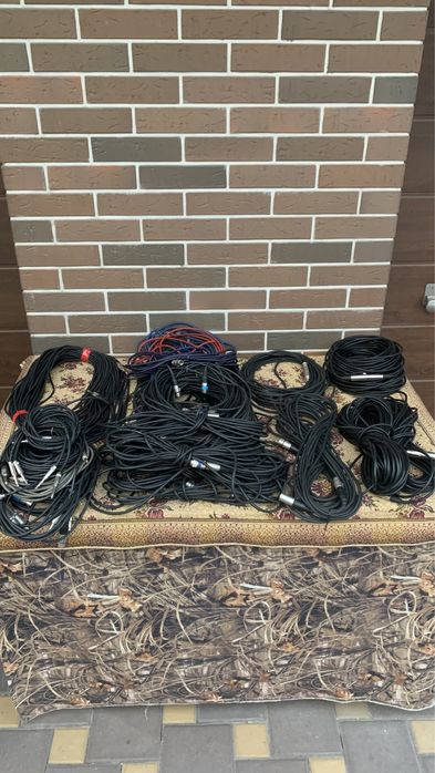 Микрафонный кабель, (аудиокабель) XLR, RCA, Jack 6,3 мм