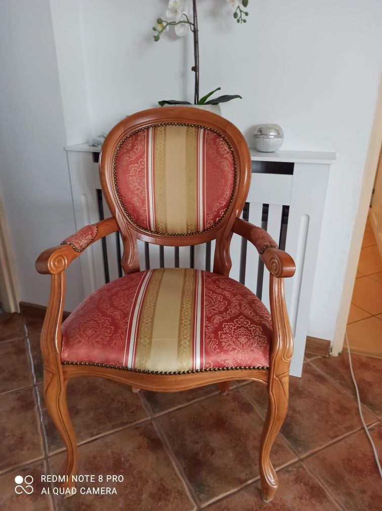 Dwa krzesła rococo drewniane