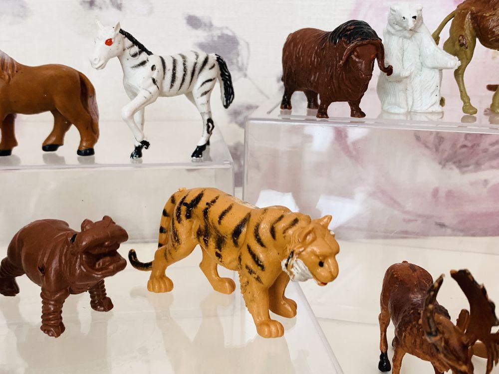 Gumowe zwierzątka vintage figurki