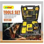 Aparafusadora com kit ferramenta completo