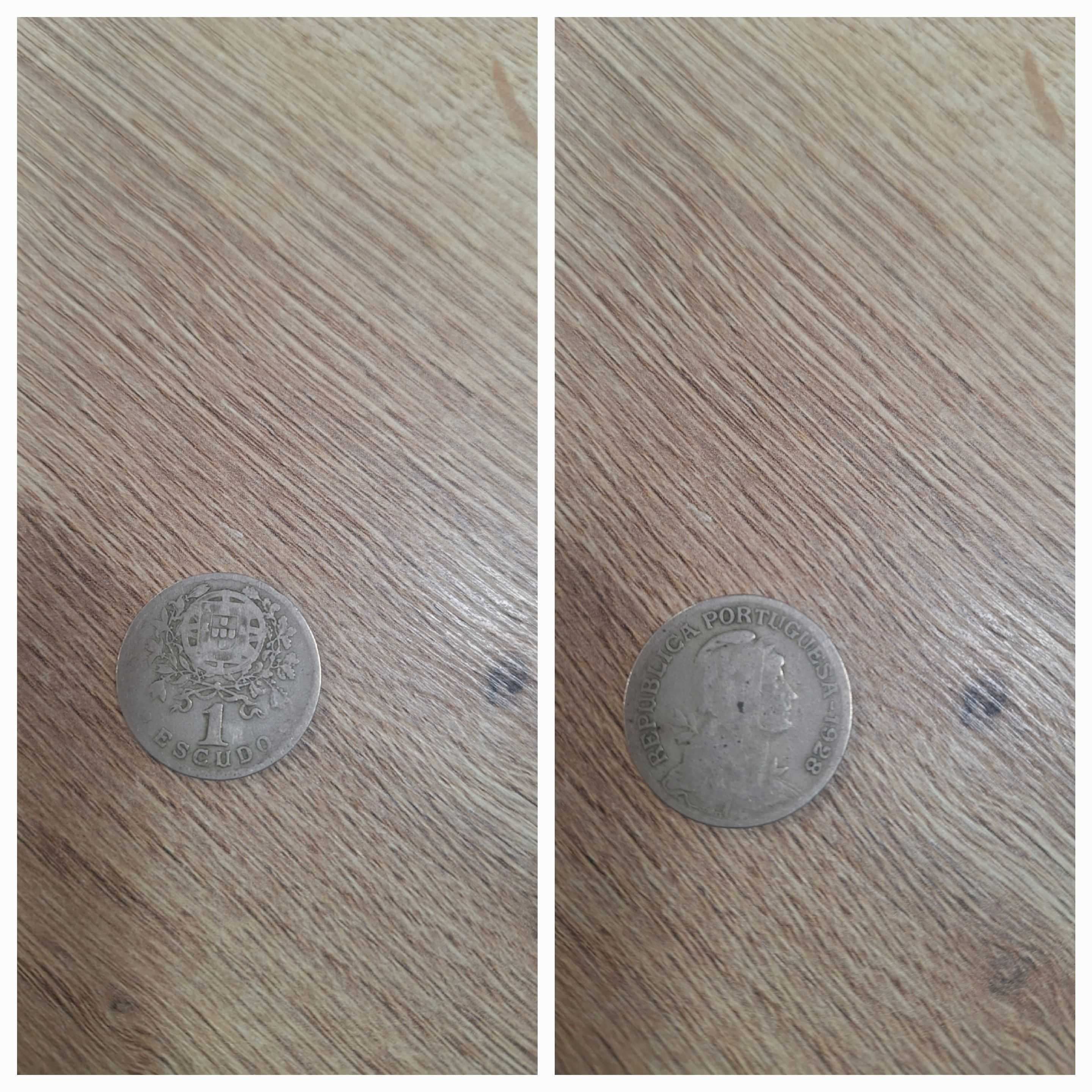 Vendo moedas de 1 escudo e 50 centavos de diversos anos