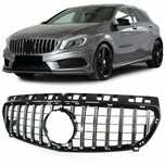 Grelha desportiva preta cromada Mercedes Classe A W176 de 2012 a 2015