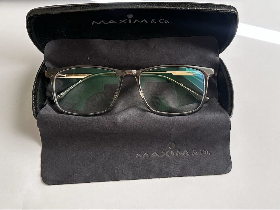 Окуляри для компʼютера Maxim&Co + шкіряний футляр