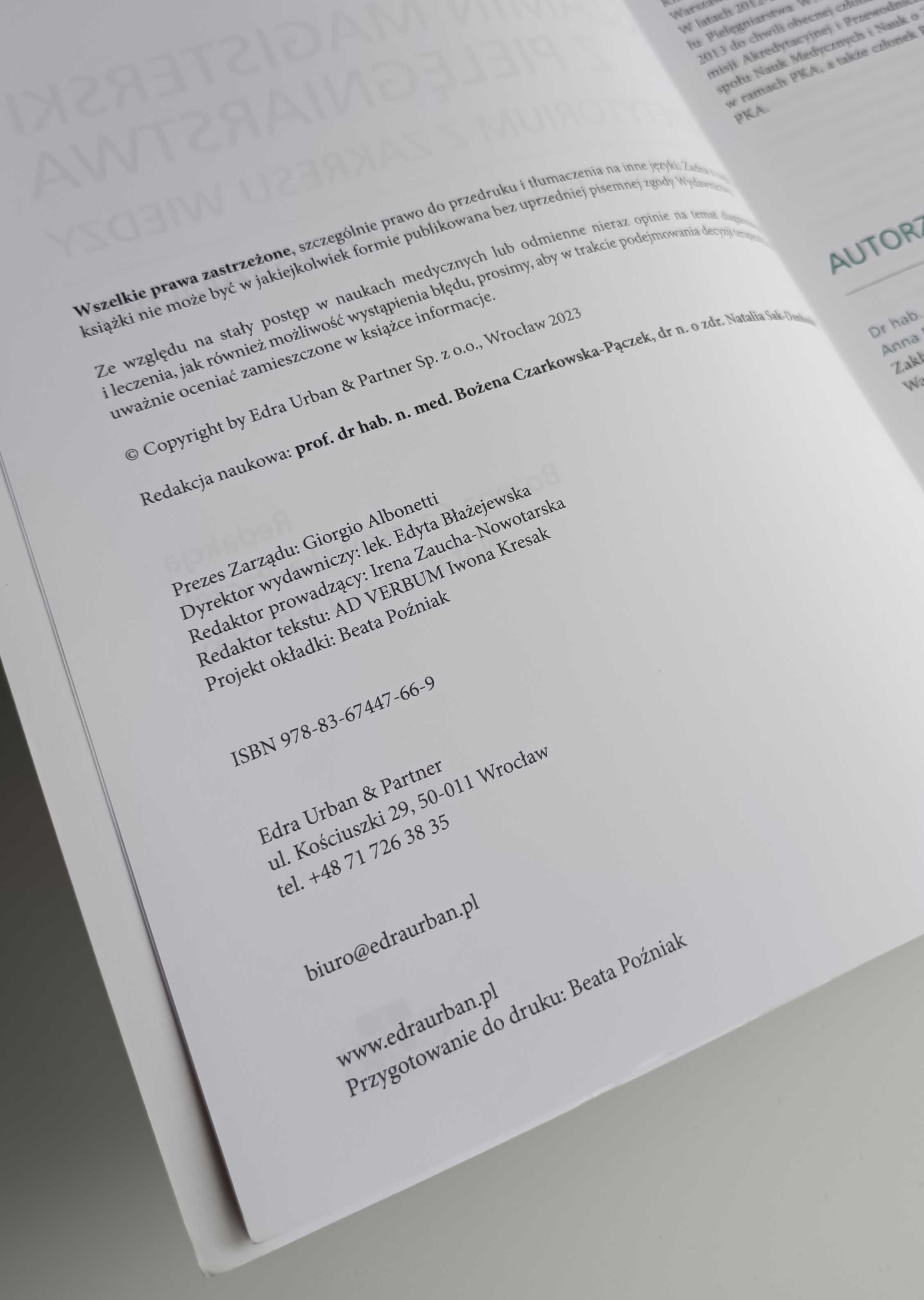 Egzamin magisterski z pielęgniarstwa  -repetytorium EDRA