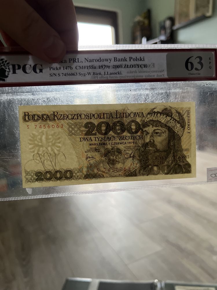 Zestaw dwóch banknotów 2000 złotych 1979 w gradingu