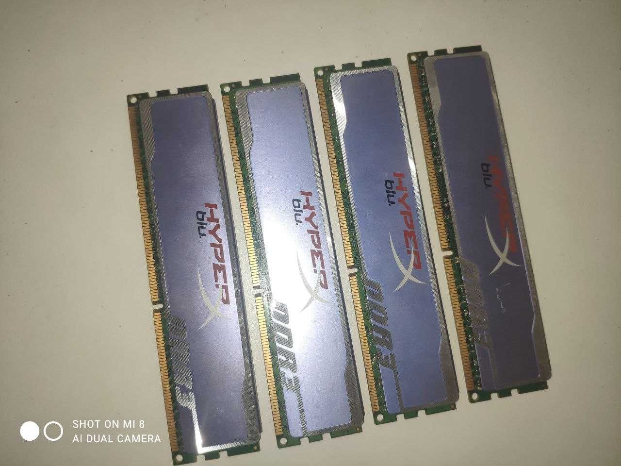 Оперативна пам'ять ddr3 8gb(4x2gb) 1600MHZ | Kingston HyperX Blu DDR3