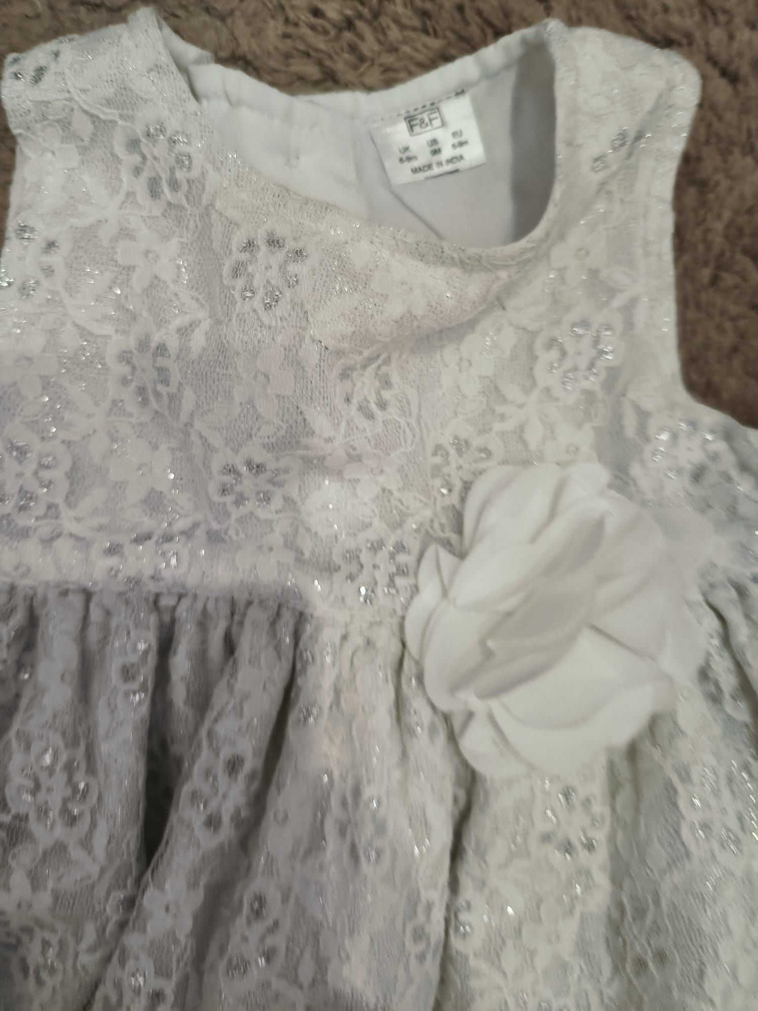 Sukienka biała chrzest rozmiar 74
