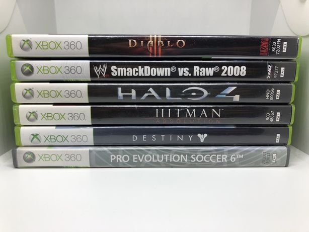 OKAZJA! 6 gier Diablo Hitman Destiny Halo 4 WWE PES 6 XBOX 360 X360