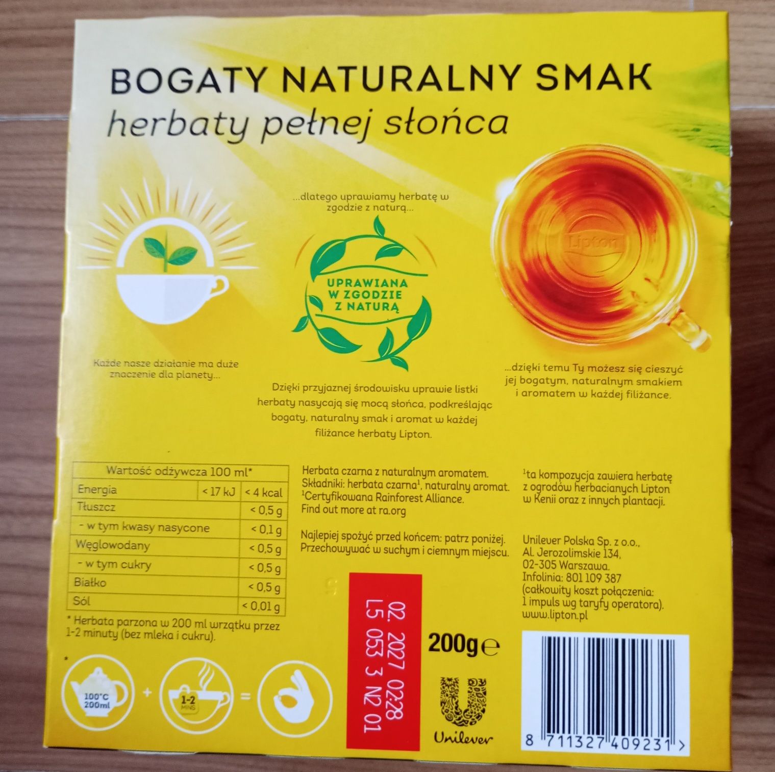 Herbata Lipton 100 torebek -2 opakowania