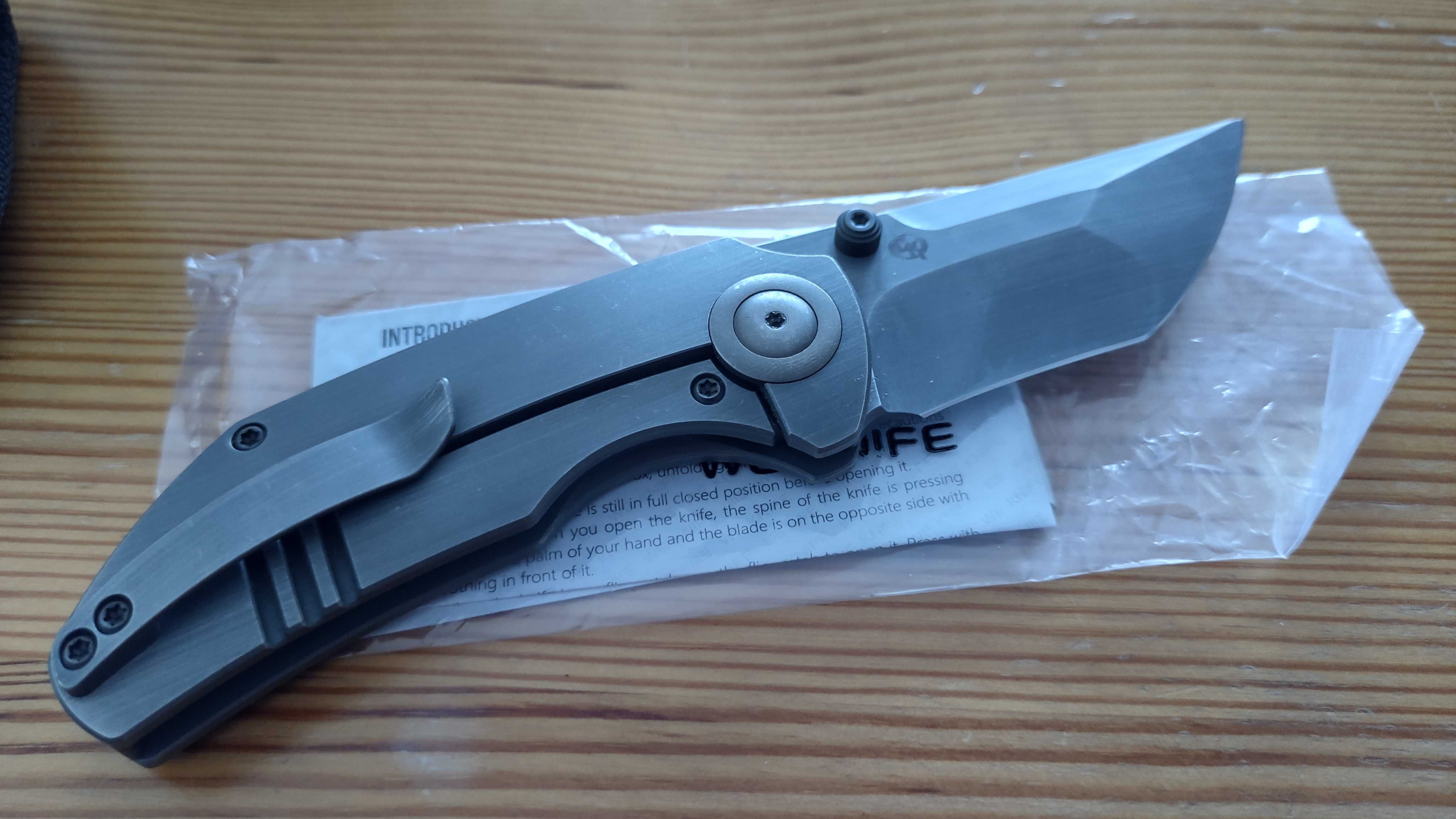 Nóż składany WE Knife Thug, Tytan, CPM 20CV, frame lock