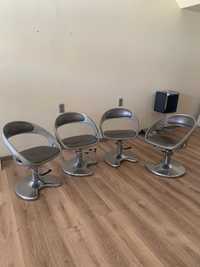 Cadeiras e rampas de salão cabeleireira