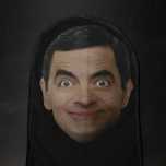 Maska Jaś Fasola Mr. Bean Siatka Przebranie Kostium Czapka NOWA