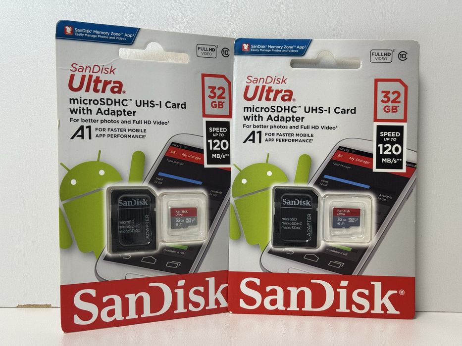 Нова Карта пам'яті SanDisk Ultra microSDHC 32 ГБ 120 МБ/С A1
