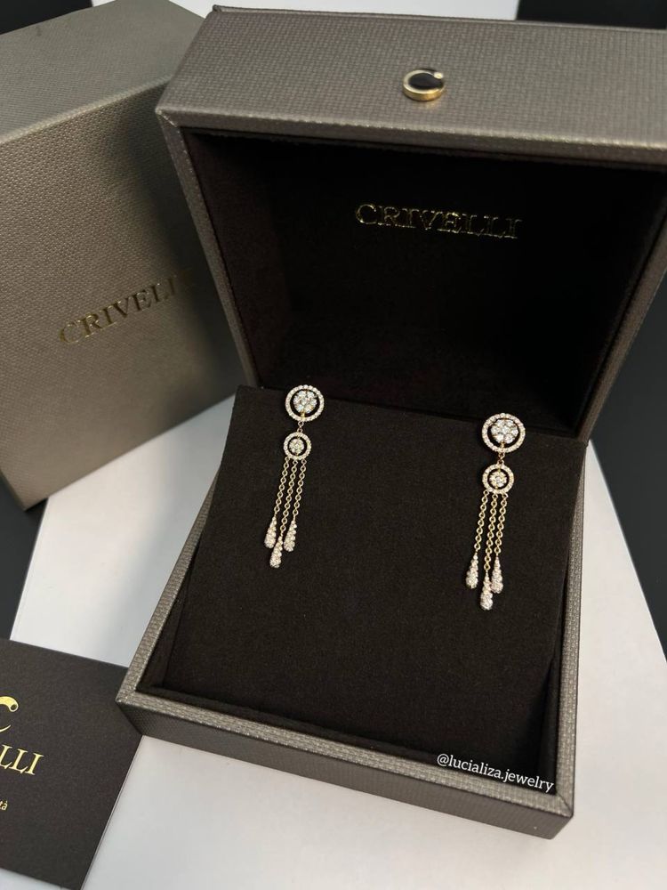 Сережки Crivelli  Оригінал золото 750